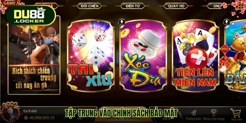 Tập trung vào chính sách bảo mật